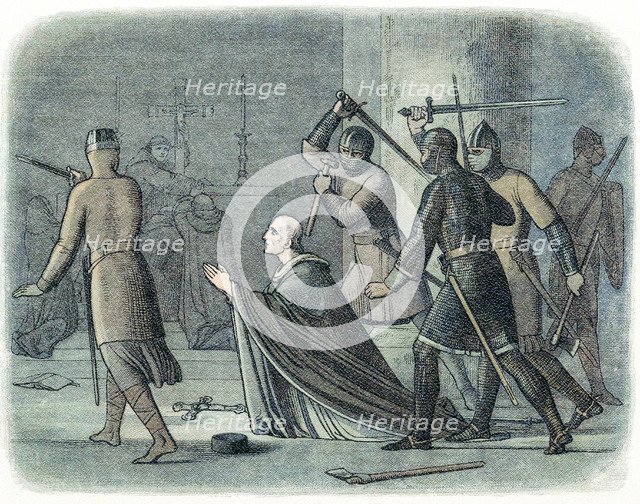 The murder of Thomas a Becket, 1170 (1864). Artist: Unknown