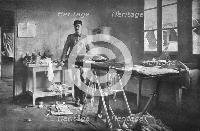 Bombardment of Vadelaincourt Hospital; The room where, on September 4, a surgeon...', 1917. Creator: Unknown.