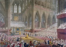 Coronation of George IV, Westminster Abbey, London, 1821. Artist: Anon