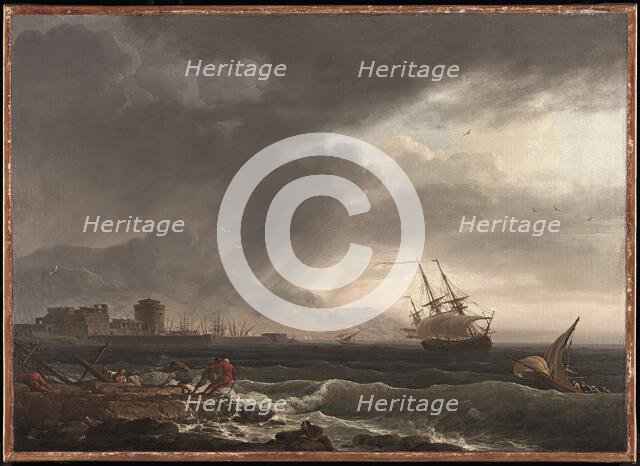 A Stormy Sea, 1748. Creator: Claude-Joseph Vernet.