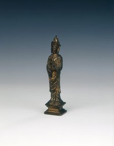 Gilt bronze standing figure, probably Guanyin, Liao dynasty, China, 11th century. Artist: Unknown