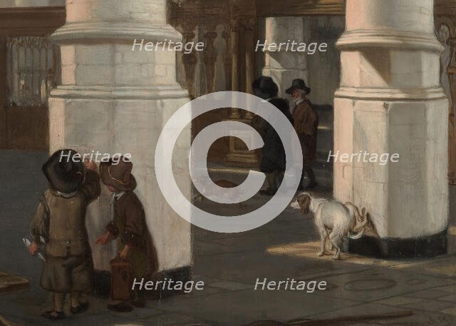 Interior of the Oude Kerk, Delft, probably 1650. Creator: Emanuel de Witte.