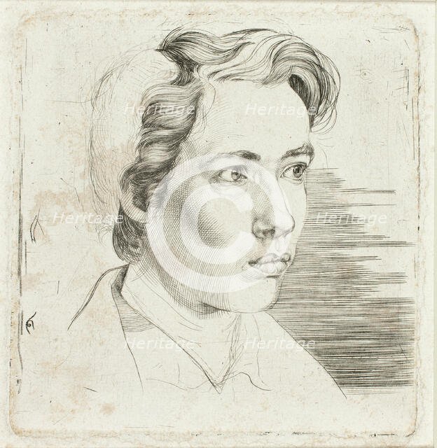 Portrait of the Artist's Student Maisonneuve, 1824. Creator: Eugen Eduard Schäffer.