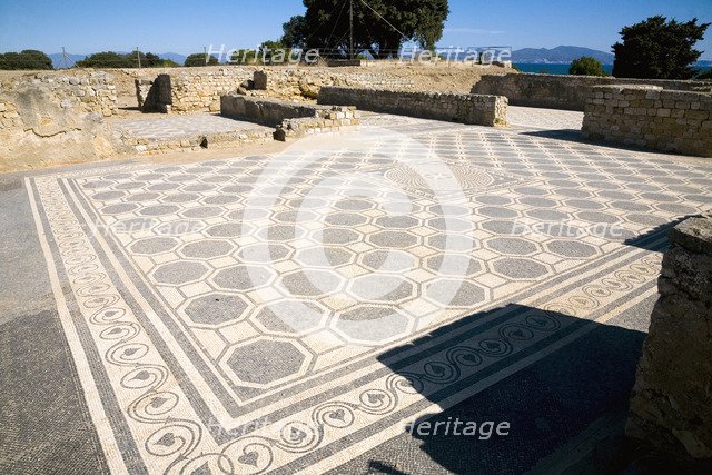 The mosaic floor of House I in the Roman city of Emporiae, Empuries, Spain, 2007. Artist: Samuel Magal