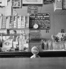 Across the counter is Ghost Town Café, Vader, Lewis County, Western Washington, 1939. Creator: Dorothea Lange.