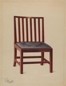 Side Chair, 1937. Creator: Ferdinand Cartier.