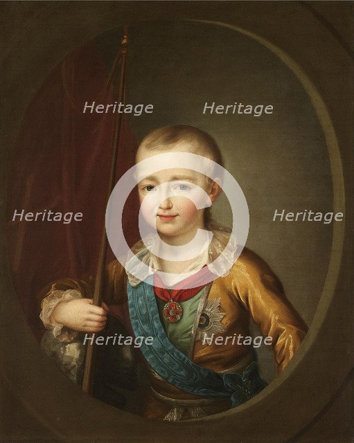 Portrait of Grand Duke Alexander Pavlovich (Alexander I) as Child. Artist: Levitsky, Dmitri Grigorievich (1735-1822)