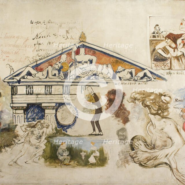 Paon (Sketches by the Artists of the Young Poland from the Café..., between 1896-1903. Creators: Jozef Mehoffer, Stanislaw Wyspianski, Antoni Procajlowicz, Wlodzimierz Tetmajer, Marian Trzebinski.