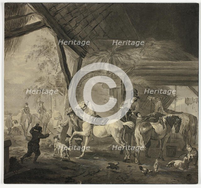 Interior of a Stable, n.d. Creator: Philip Wouverman.