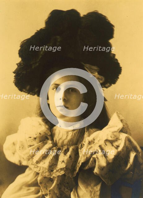 Martha Cameron, head-and-shoulders portrait, facing slightly left..., between 1890 and 1910. Creator: Frances Benjamin Johnston.