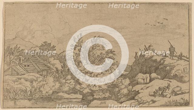 Goat Herd on a Hill, probably c. 1645/1656. Creator: Allart van Everdingen.