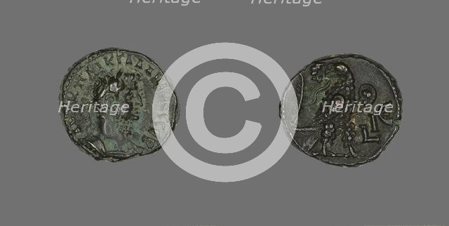 Tetradrachm (Coin) Portraying Emperor Gallienus, 267-268. Creator: Unknown.