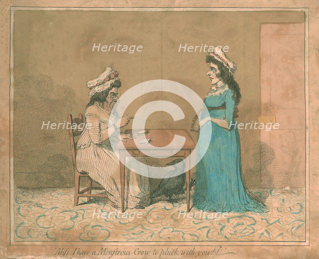 'Miss, I have a Monstrous Crow to pluck with you!!', 1794. Artist: James Gillray.