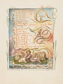 Songs of Innocence and of Experience: Spring (second plate): Little Girl, ca. 1825. Creator: William Blake.