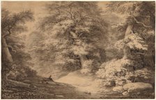 A Beech Wood with a Resting Traveler, 1803. Creator: Christoph Nathe (German, 1753-1806).