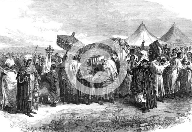 The Abyssinian Expedition: funeral of the widow of King Theodore at Aikhullet, 1868. Creator: Unknown.