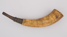 Powder Horn, American, Fort Ticonderoga, New York, dated 1760. Creator: Unknown.