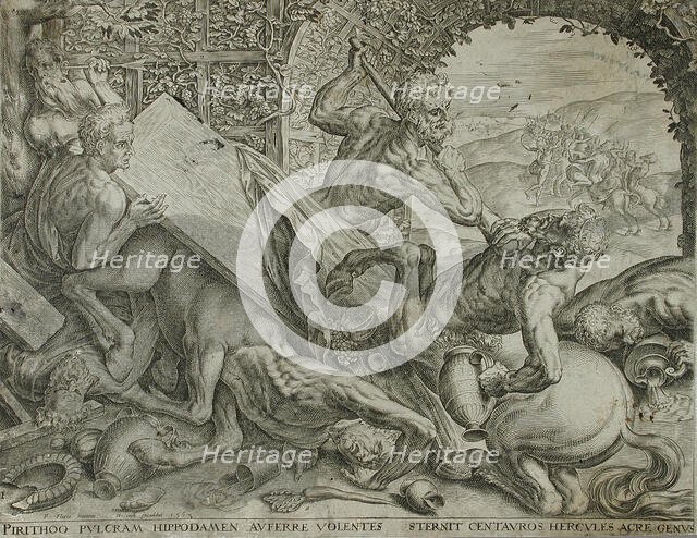 Hercules and the Centaurs, 1563. Creator: Cornelis Cort.