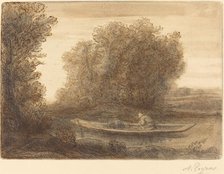 Bend in the River (Un coin de riviere). Creator: Alphonse Legros.