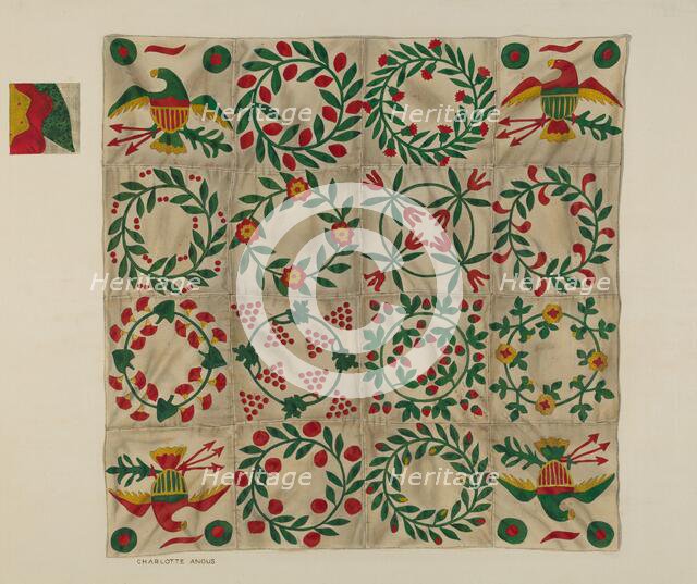 Quilt, 1935/1942. Creator: Charlotte Angus.