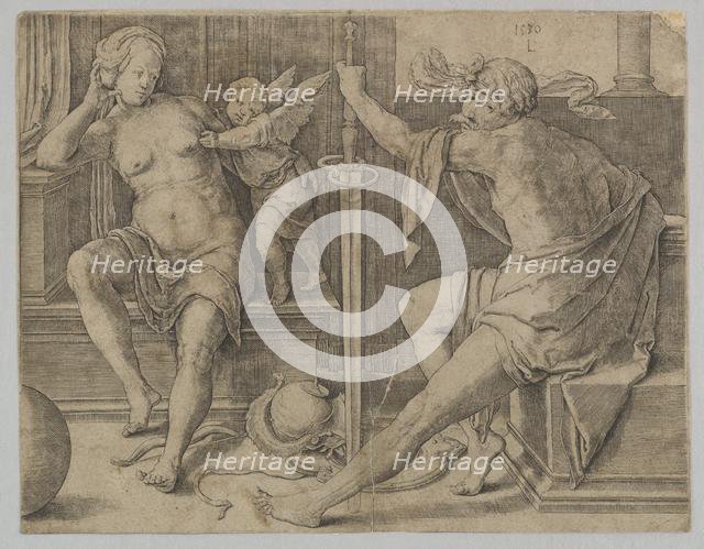 Mars, Venus and Cupid, 1530. Creator: Lucas van Leyden.