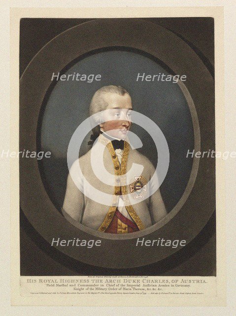 Archduke Charles of Austria (1771-1847), Duke of Teschen, 1799.