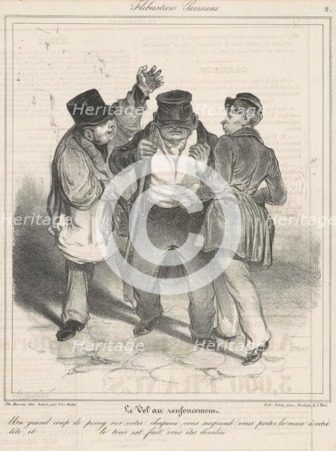 Le vol au renfoncement, 19th century. Creator: Honore Daumier.