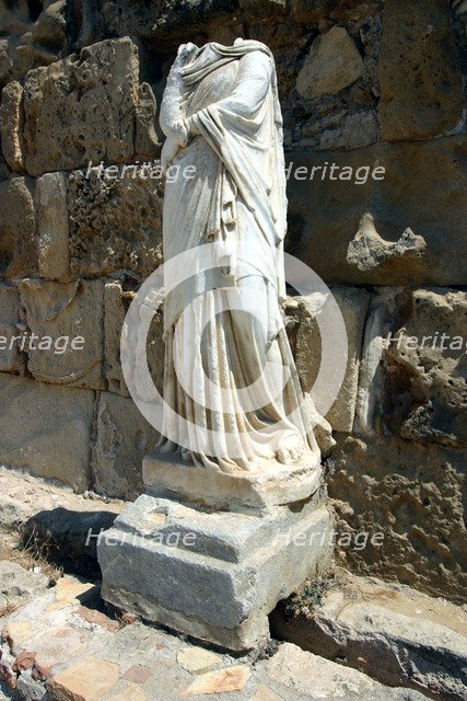 Headless statue, the gymnasium, Salamis, North Cyprus.