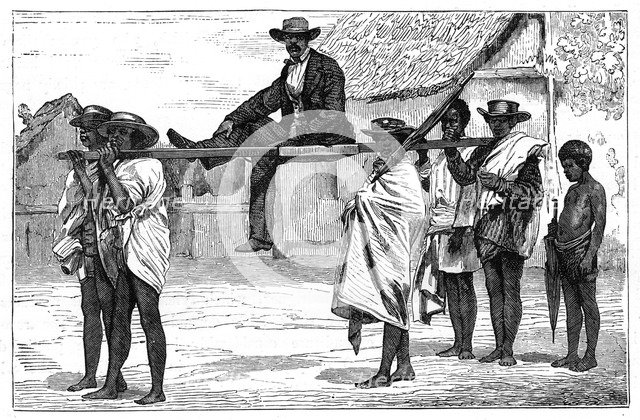 Travelling in Madagascar, c1890. Artist: Unknown
