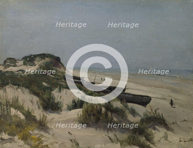 Boats on the Shore, 1870. Creator: Berndt Lindholm.