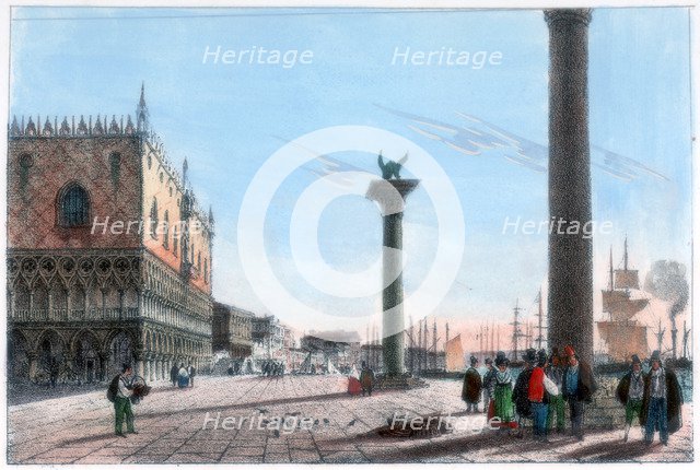 St Mark's Square, Venice, Italy, 19th century.Artist: Kirchmayr