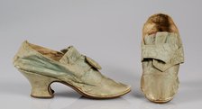 Shoes, possibly British, 1740-60. Creator: Unknown.