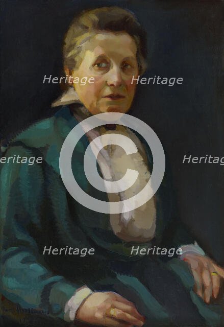 Portrait of the Artist's Mother, 1921. Creator: Eero Snellman.