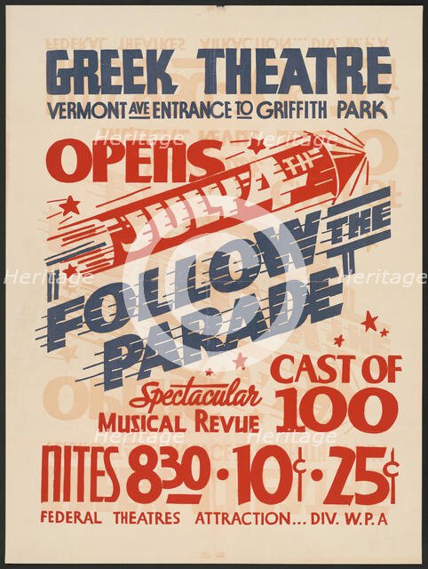 Follow the Parade, Los Angeles, 1936. Creator: Unknown.