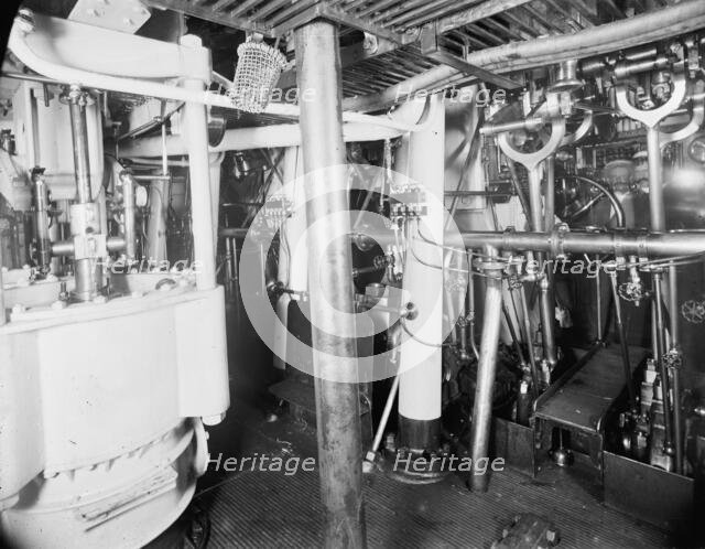 U.S.S. Massachusetts, engine room, between 1896 and 1901. Creator: Unknown.