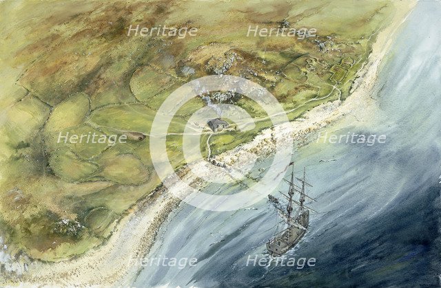 St Helen's Quarantine Station, Isles of Scilly, c1764, (c1990-2010). Artist: Peter Dunn.