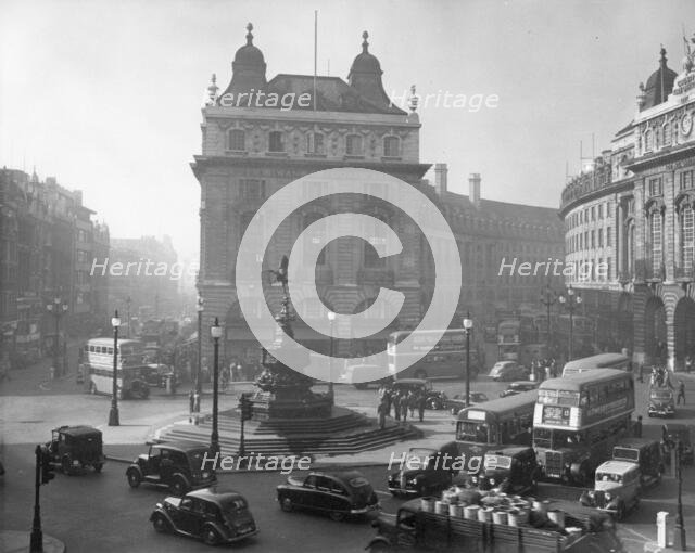 Piccadilly Circus, London, c1955.  Creator: Arthur Charles Kirby Ware.
