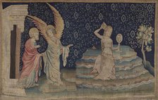 The Apocalypse Tapestry, Scene 64: The Great Whore that sits upon many waters, Between 1373 and 1380 Creator: Bondol, Jan (active 1368-1381).