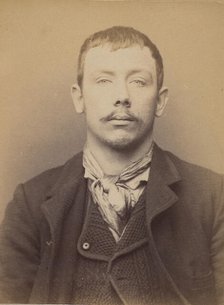 Dumout. Henri, Victor. 29 ans, né à Issy (Seine). Mécanicien. Anarchiste. 8/3/94. , 1894. Creator: Alphonse Bertillon.