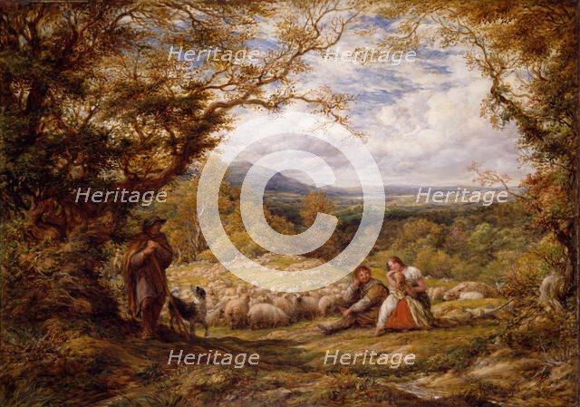 The Sheep Drive, 1863. Creator: John Linnell the Elder.