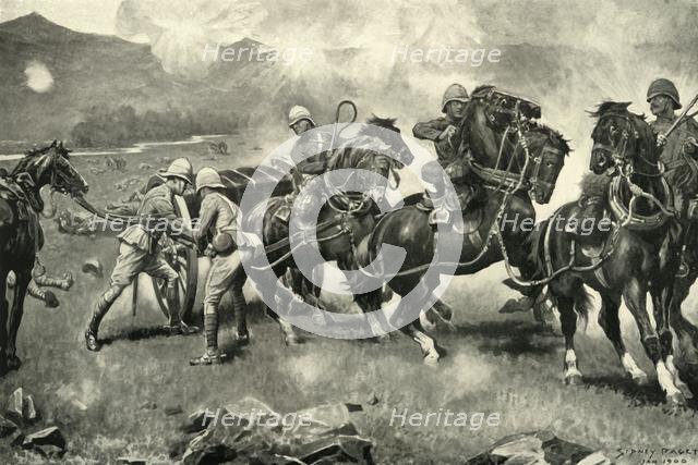 'The Battle of Colenso - The Last Desperate Attempt to Save the Guns of the 14th and 66th Batteries' Creator: Sidney E Paget.