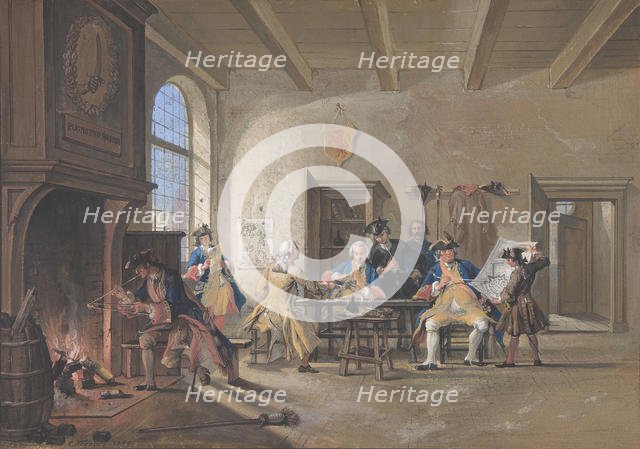 Guardroom Scene, 1744. Creator: Cornelis Troost.