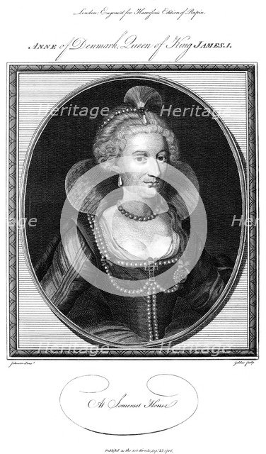 Anne of Denmark (1574-1619), queen consort of King James I, 1786.Artist: John Goldar