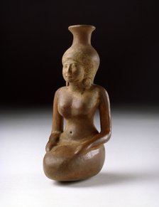 Pottery vase in the shape of a woman, XVIIIth Dynasty (c1540 BC-c1292 BC). Artist: Unknown.