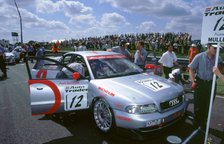 Yvan Muller's Audi A4 on starting grid, Thruxton circuit, Andover, Hampshire, 1998. Artist: Unknown.