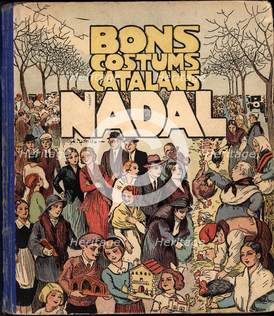 Cover of the children's book 'Nadal' (Christmas), from the collection 'Bons costums Catalans'. Il…