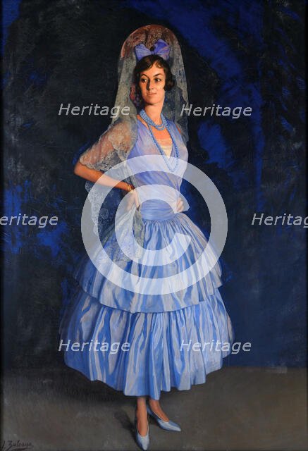 Portrait of Micaela Aramburu y Picardo, 1928. Creator: Zuloaga y Zabaleto, Ignacio (1870-1945).