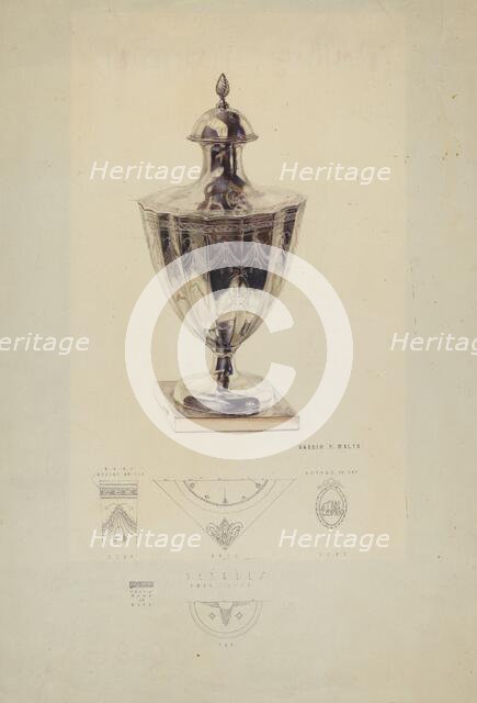 Silver Sugar Urn, c. 1938. Creator: Hardin Walsh.