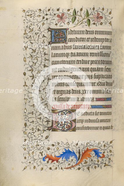 Decorated Initial F; Decorated Initial B; Book of Hours, about 1415-1420. Creator: Unknown.