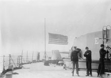 Flag at 1/2 mast on FLORIDA 1/13, 1913. Creator: Bain News Service.